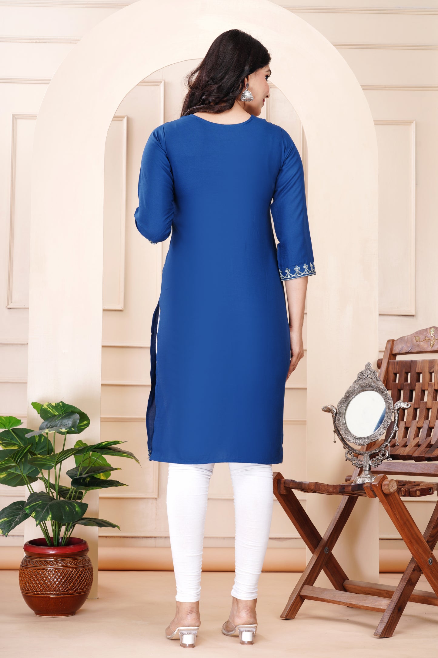 Rayon viscose embroidery kurti