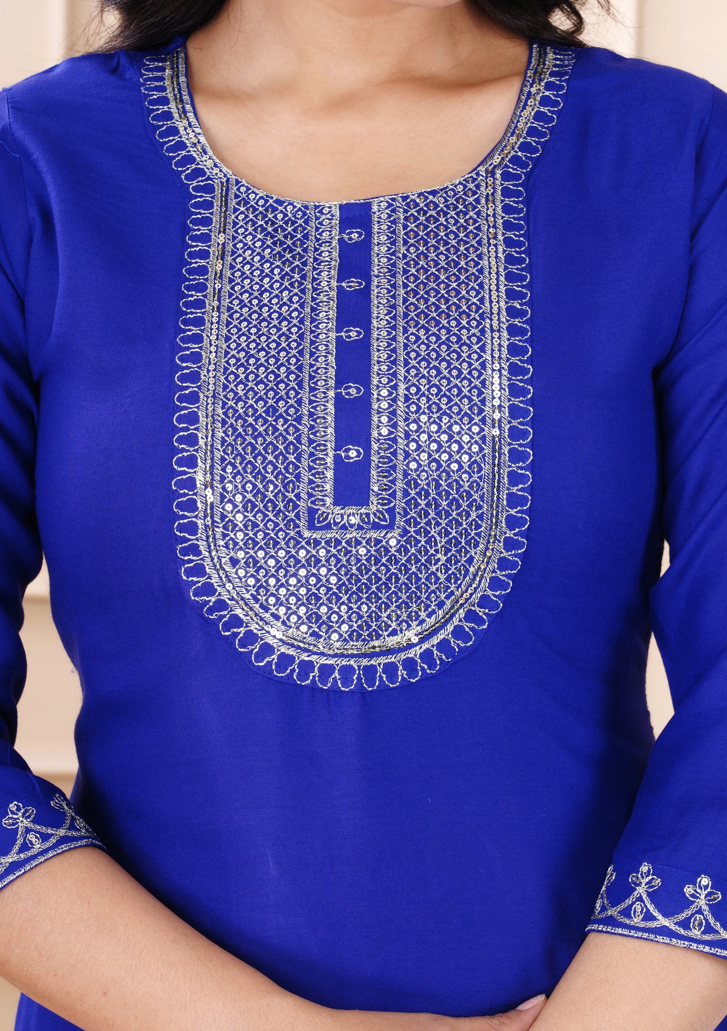 Rayon viscose embroidery kurti