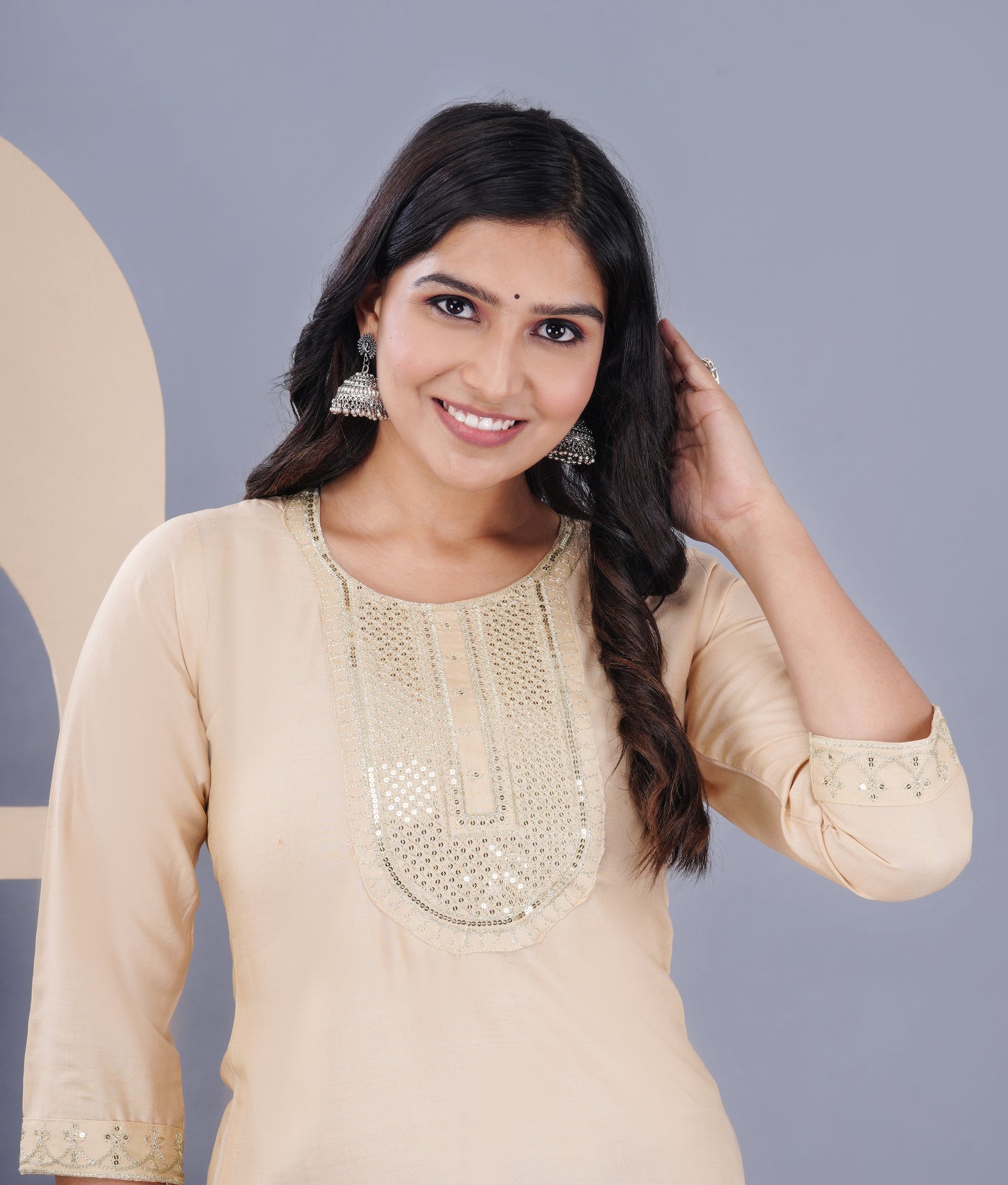 Rayon viscose embroidery kurti