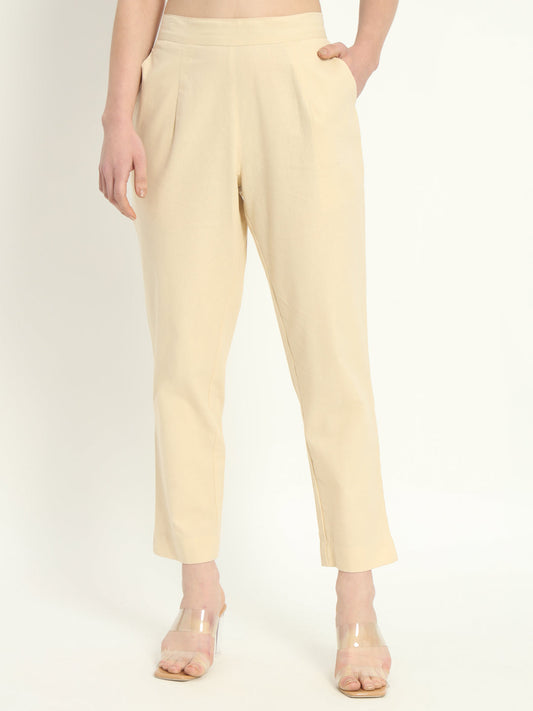 BEIGE COTTON PANTS