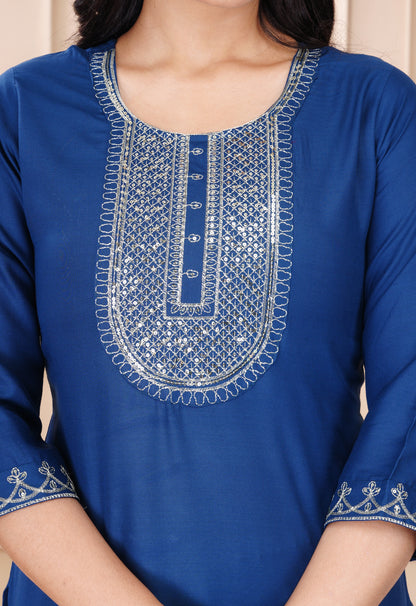 Rayon viscose embroidery kurti