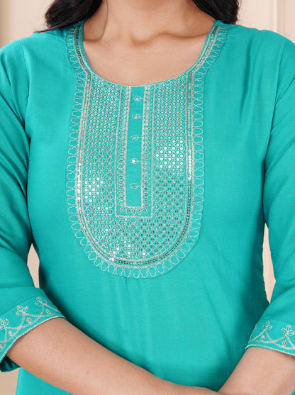 Rayon viscose embroidery kurti