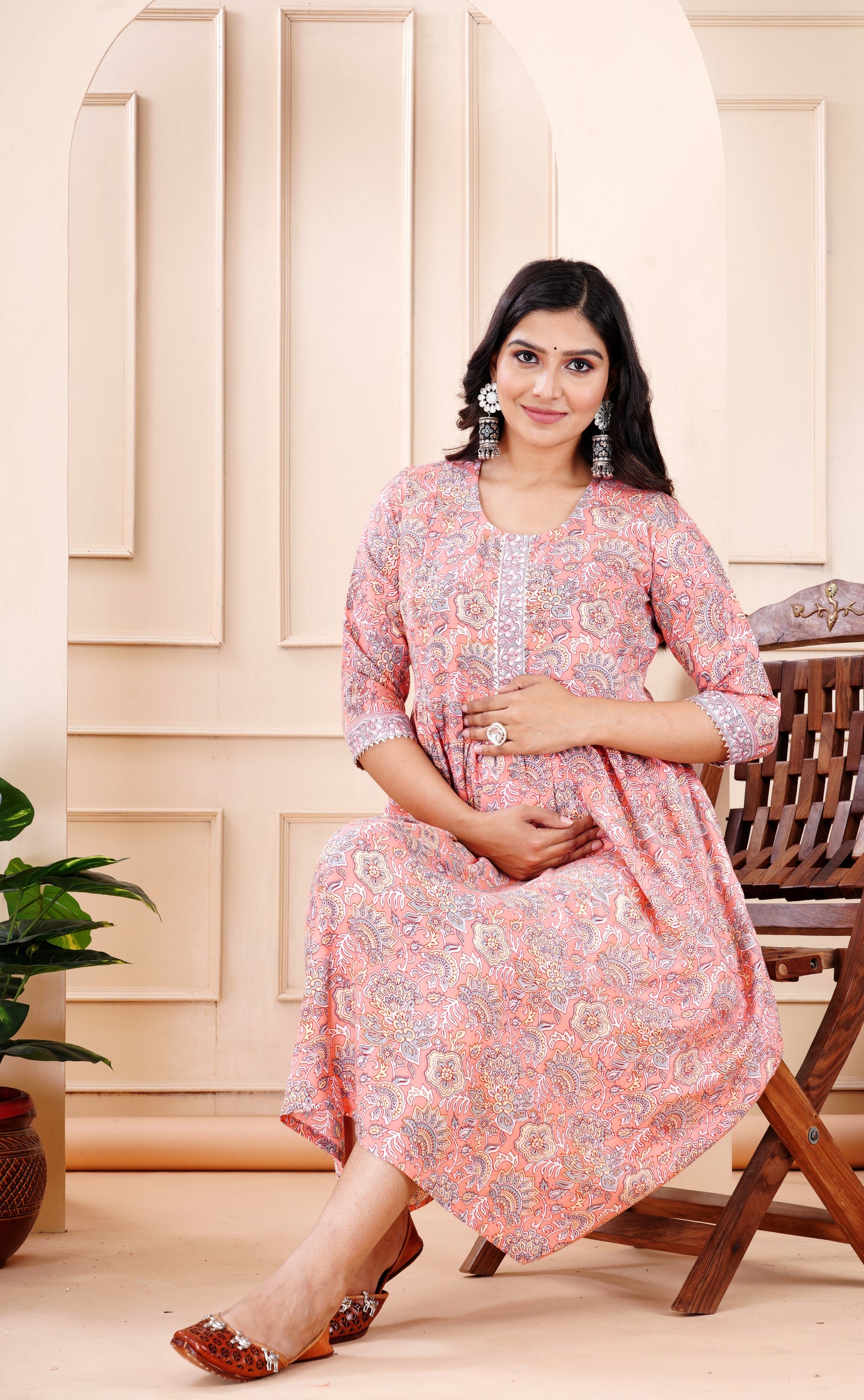 Rayon viscose feeding gown