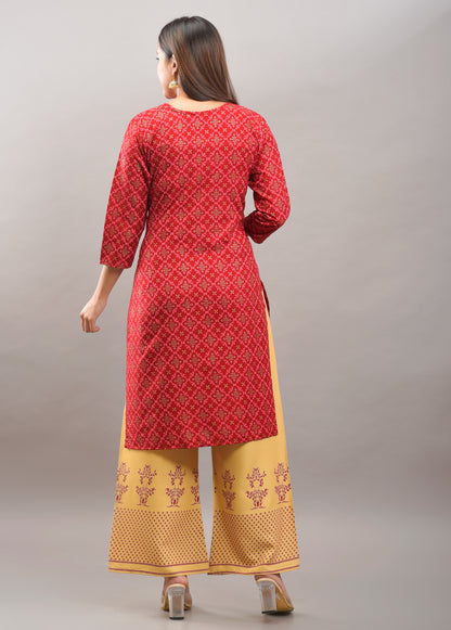 Printed Rayon viscose kurta pant set (prints)