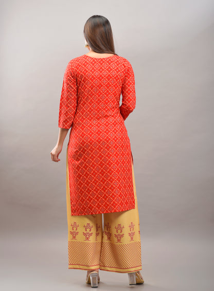 Printed Rayon viscose kurta pant set (prints)