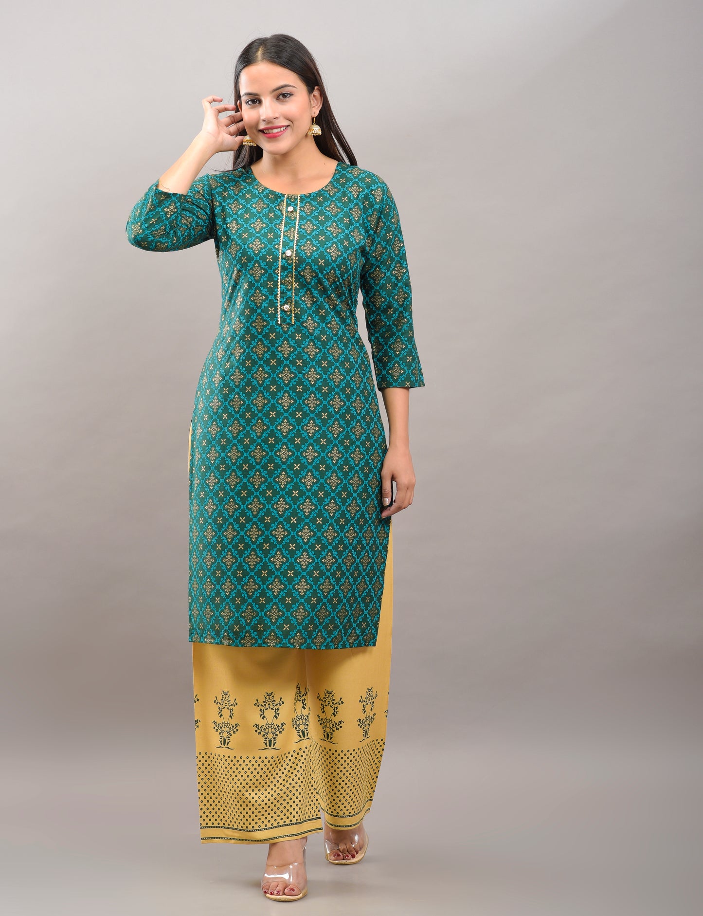 Printed Rayon viscose kurta pant set (prints)