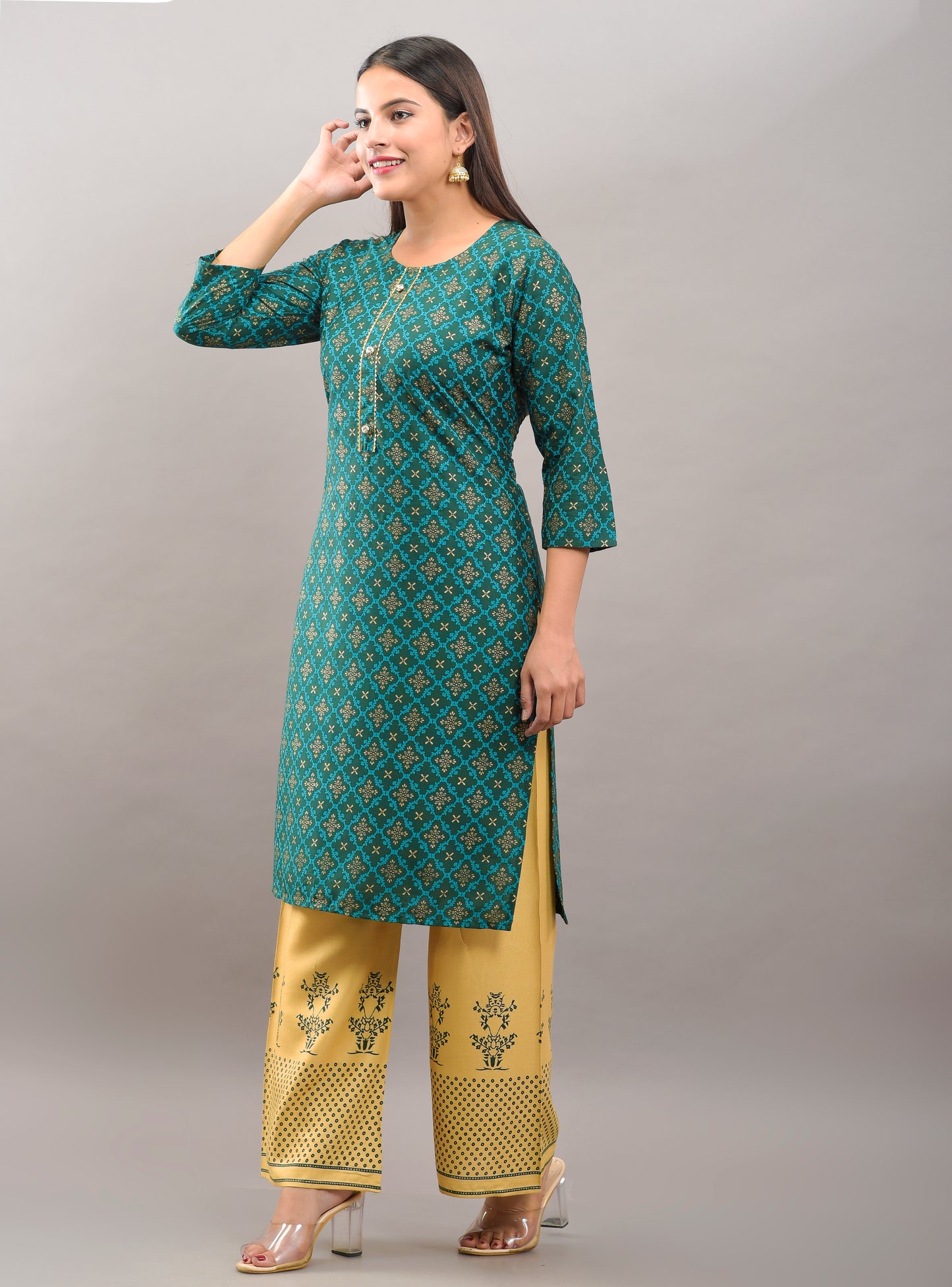 Printed Rayon viscose kurta pant set (prints)