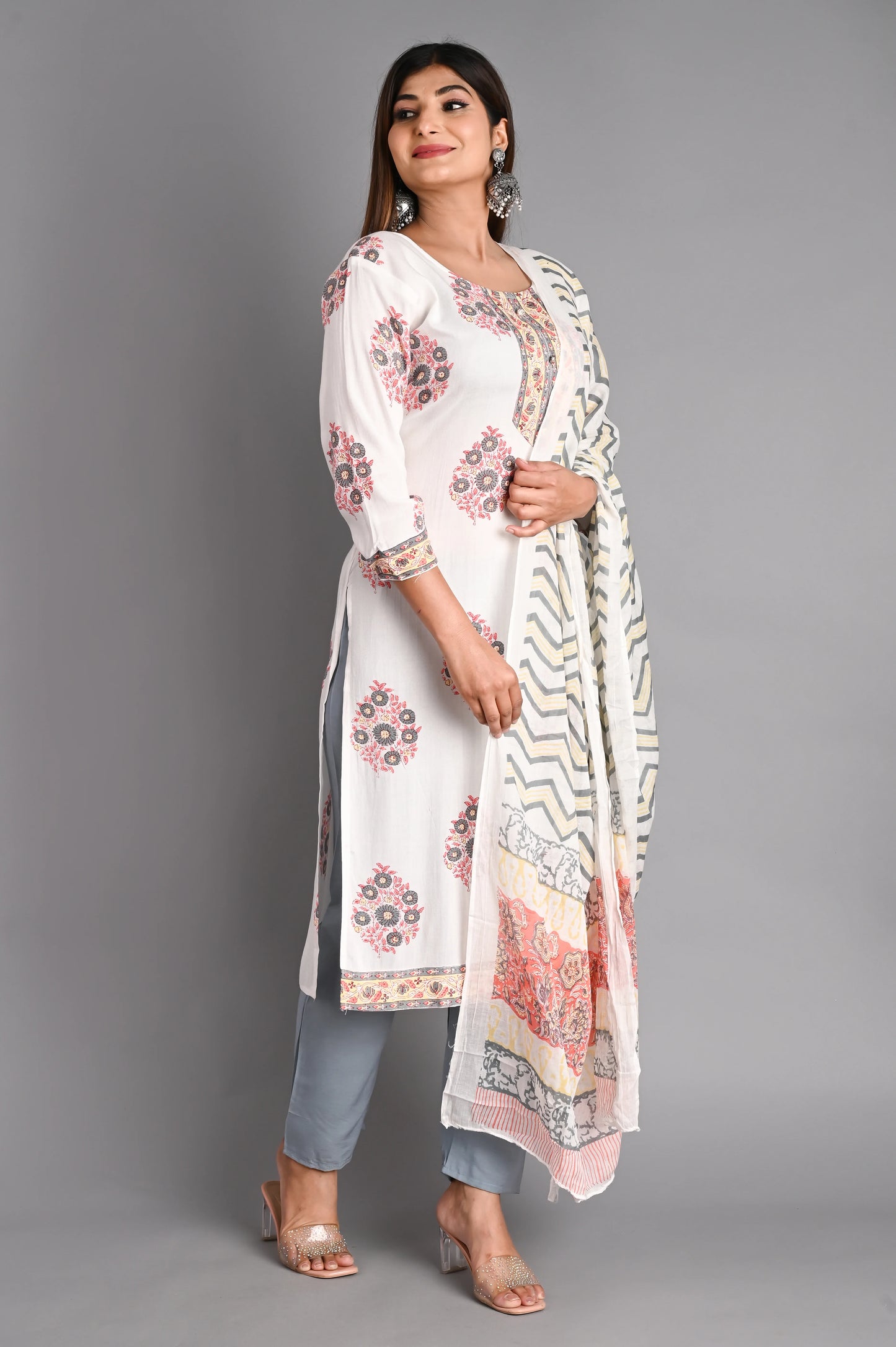 Cotton Muslin Kurta PantDupatta Set