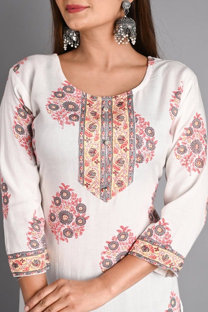 Cotton Muslin Kurta PantDupatta Set