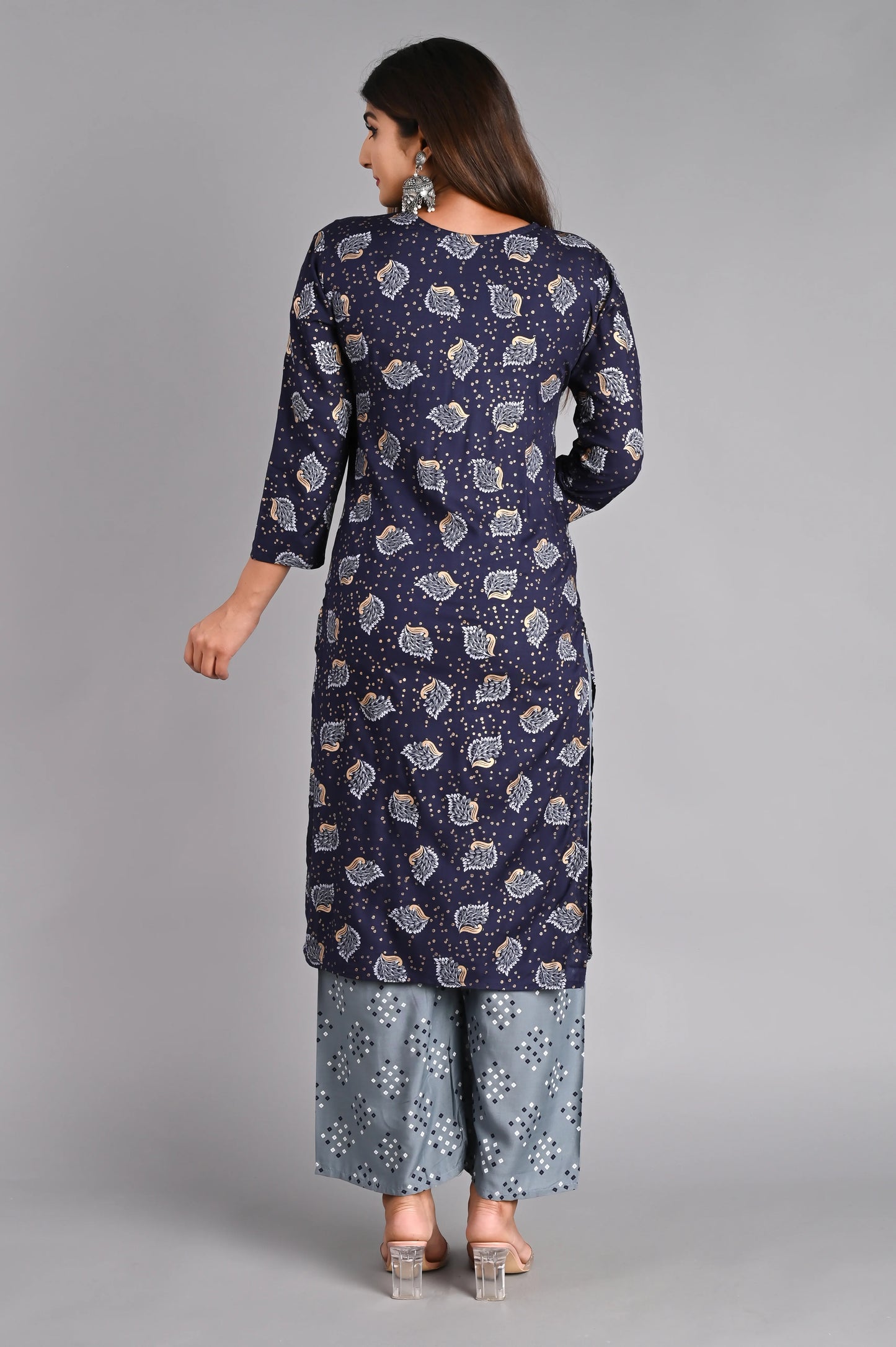 Rayon Flower Printed Kurta Pant Set