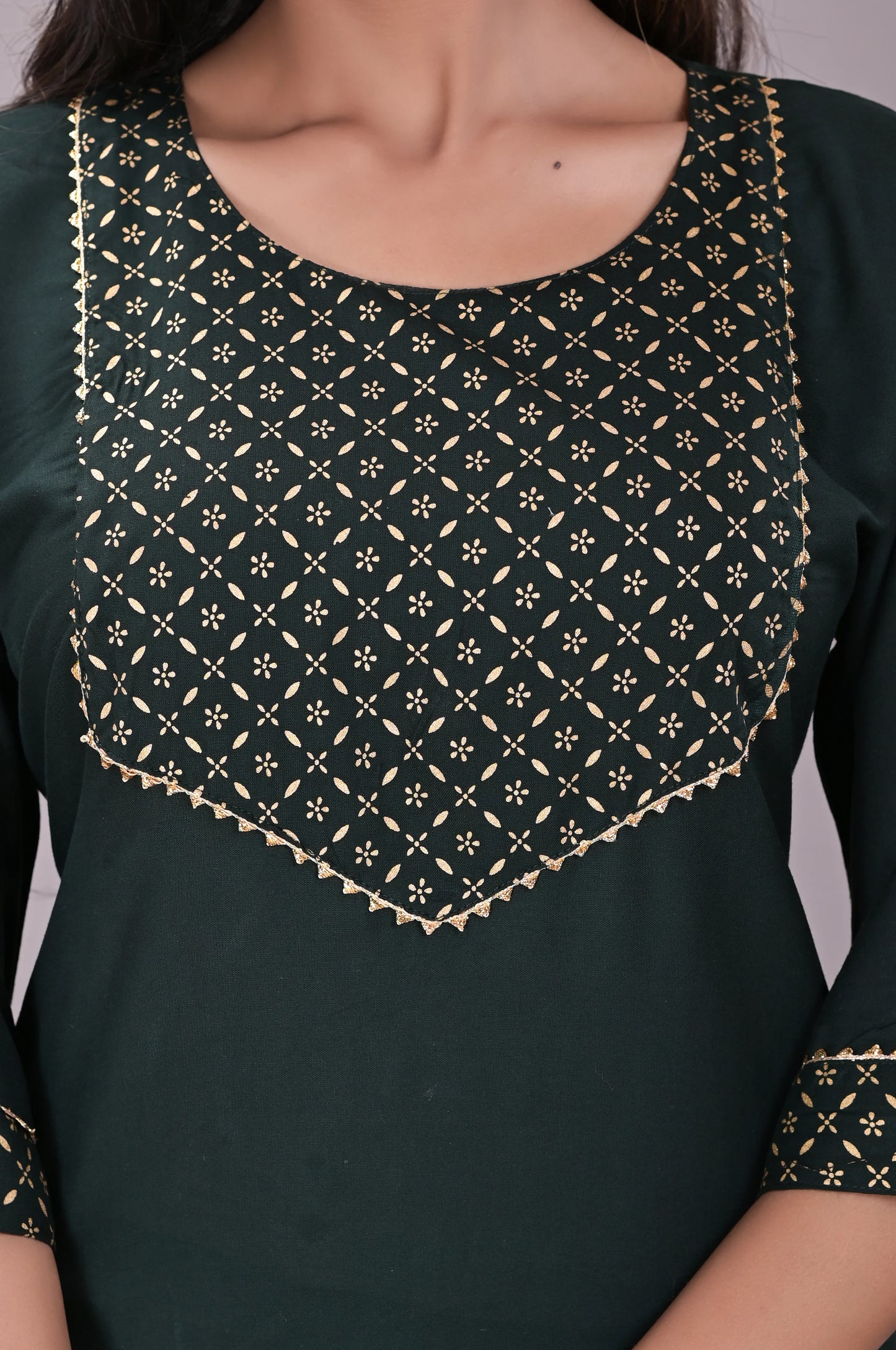 Printed Rayon Kurta pant dupatta set