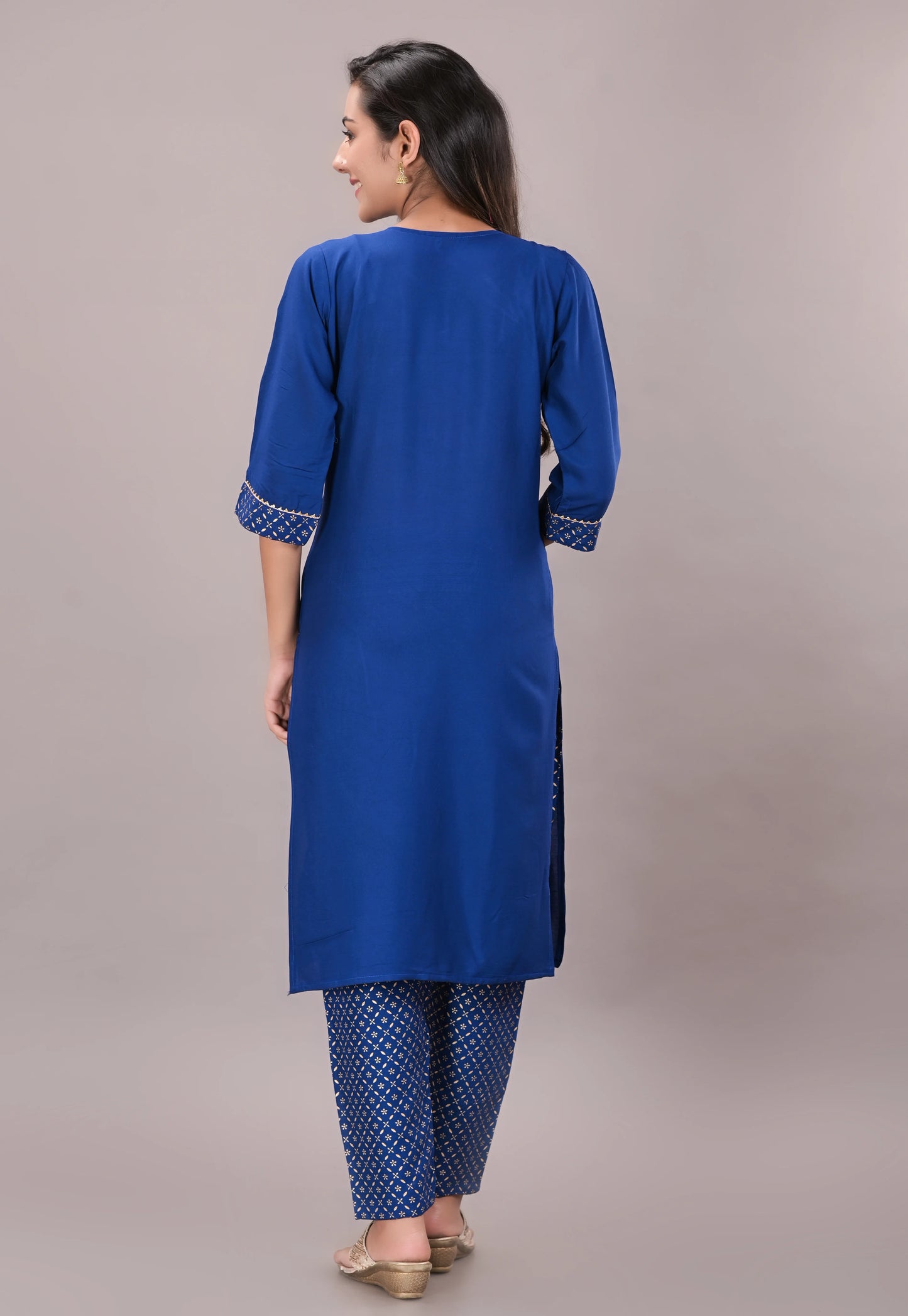 Printed Rayon Kurta pant dupatta set