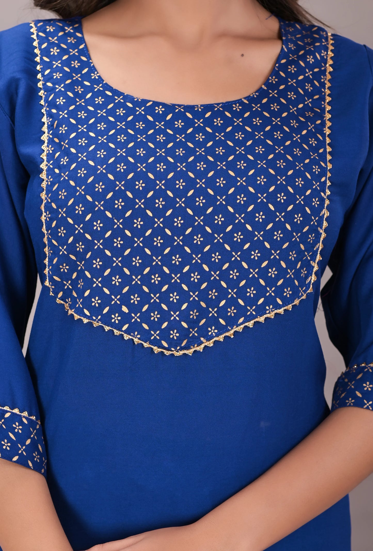 Printed Rayon Kurta pant dupatta set