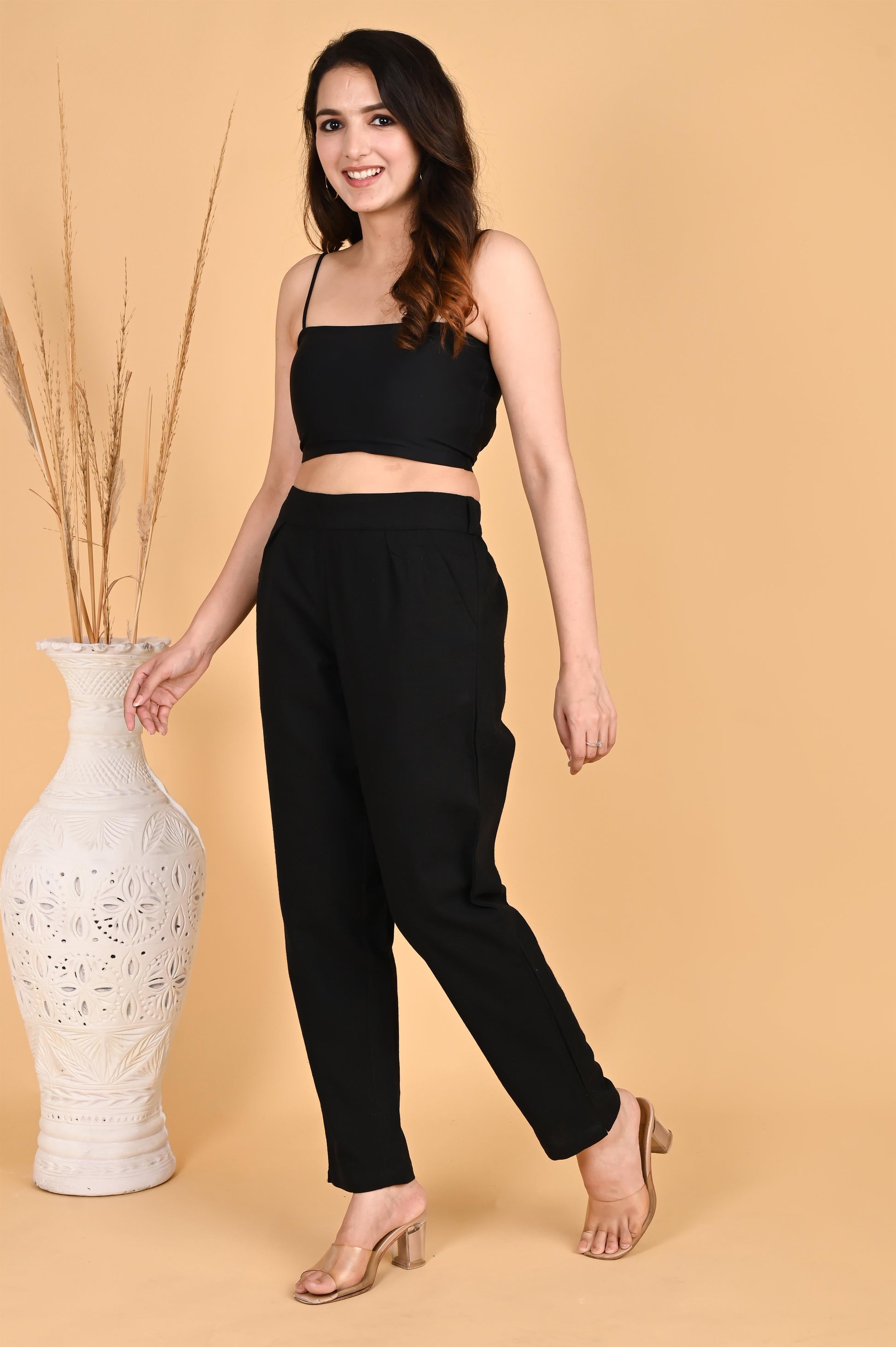 BLACK CLASSIC COTTON PANTS