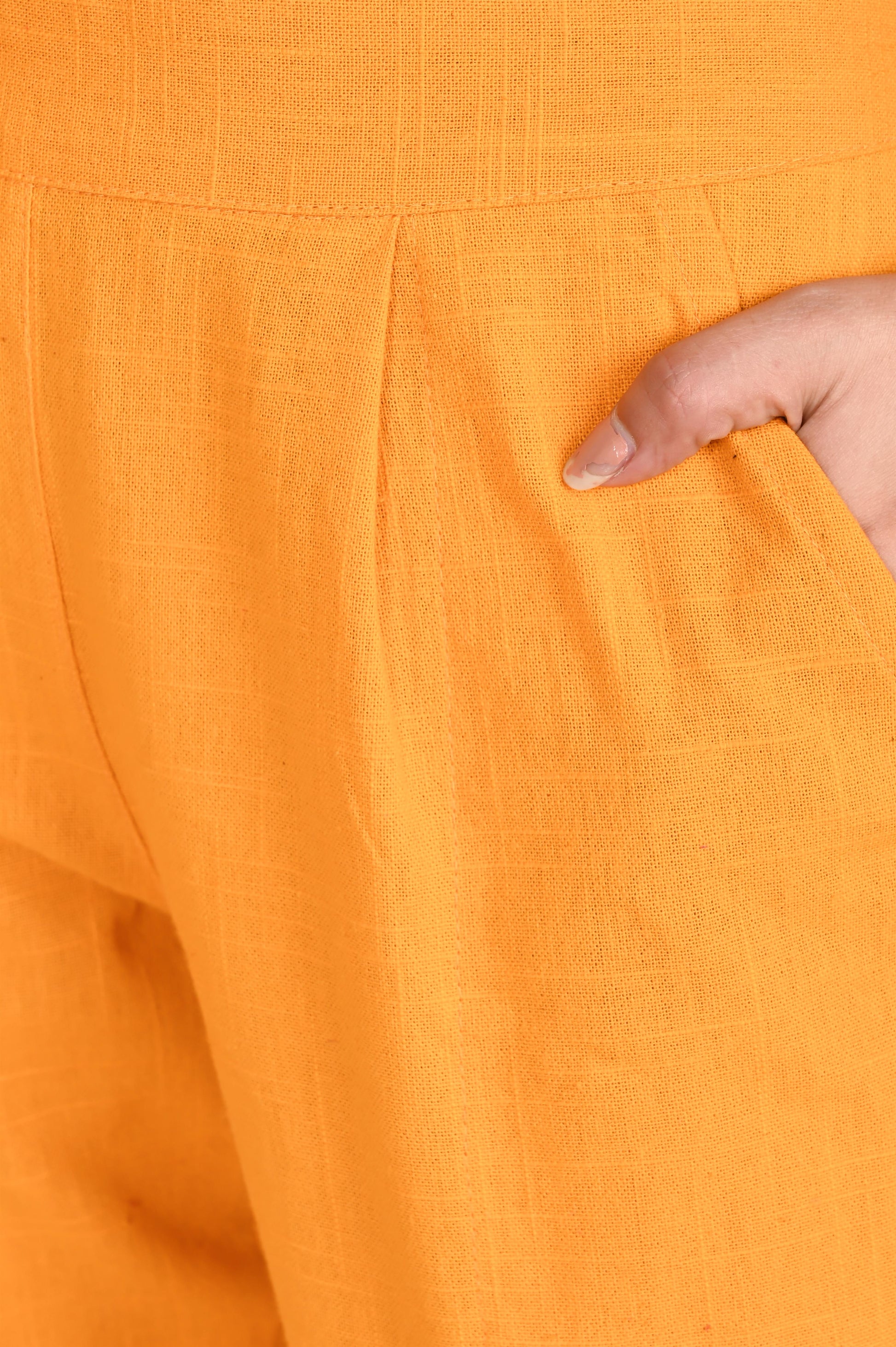 MUSTARD CLASSIC COTTON PANTS - SAFED DHAGA 