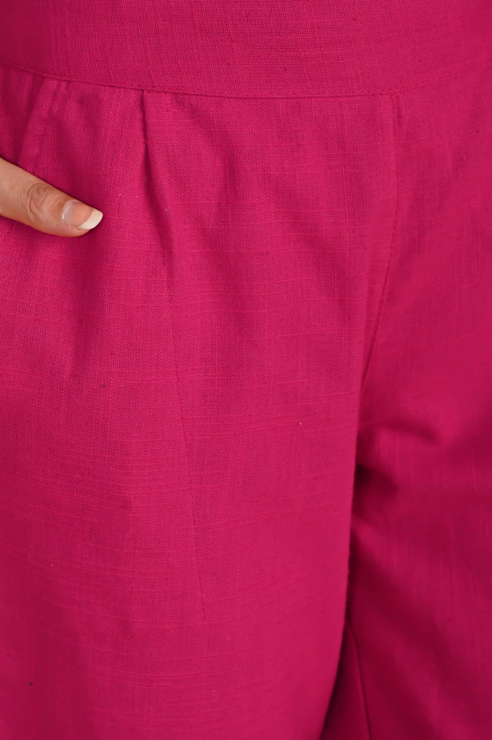 PINK CLASSIC COTTON PANTS - SAFED DHAGA 