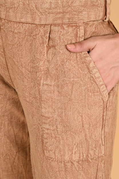 WOOD YELLOW DENIM COTTON PANTS - SAFED DHAGA 