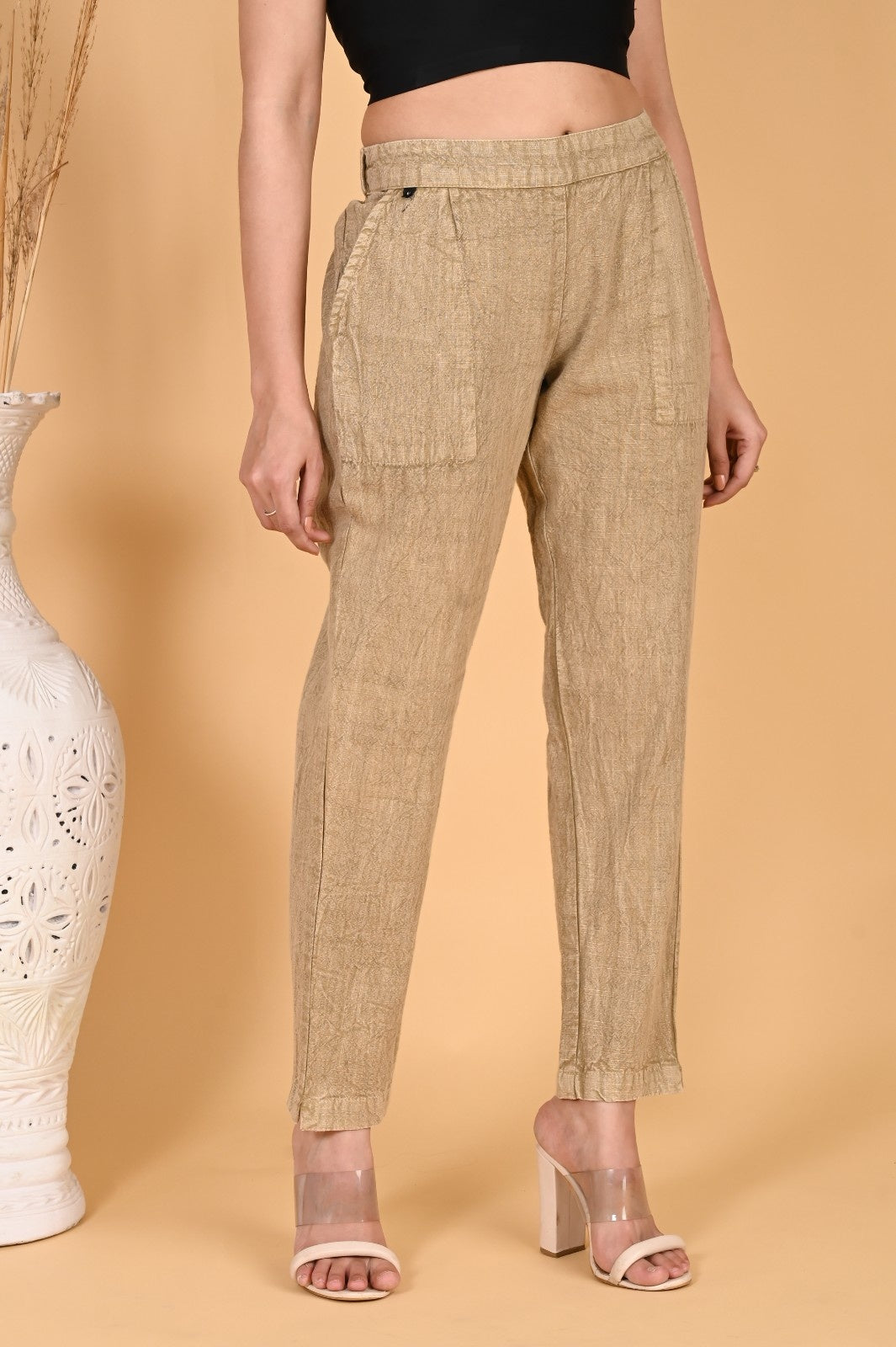 DENIM COTTON PANTS