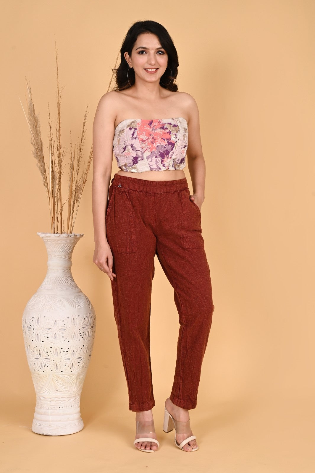 DENIM COTTON PANTS