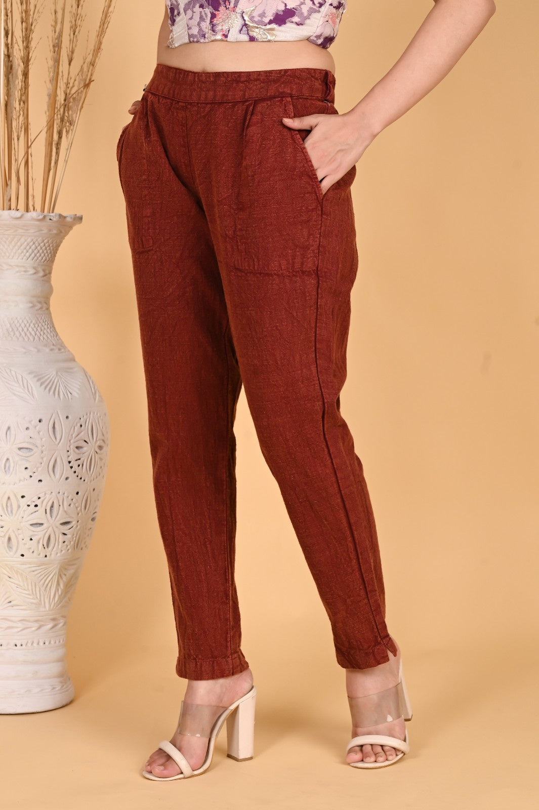 DENIM COTTON PANTS