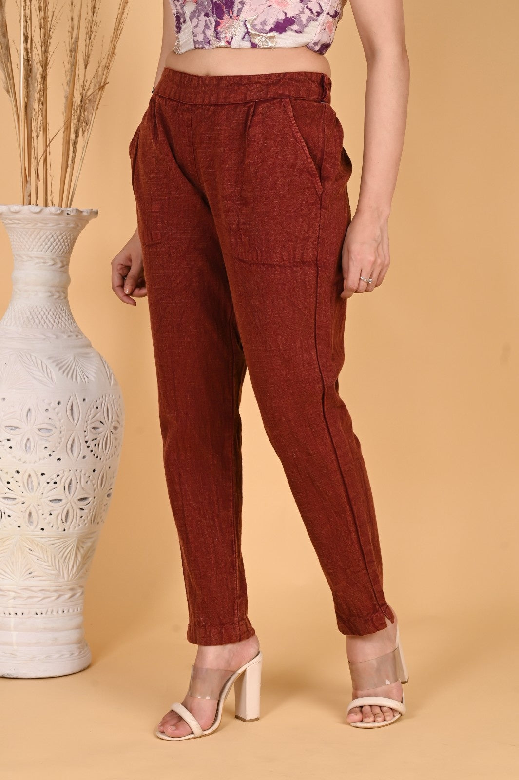 DENIM COTTON PANTS