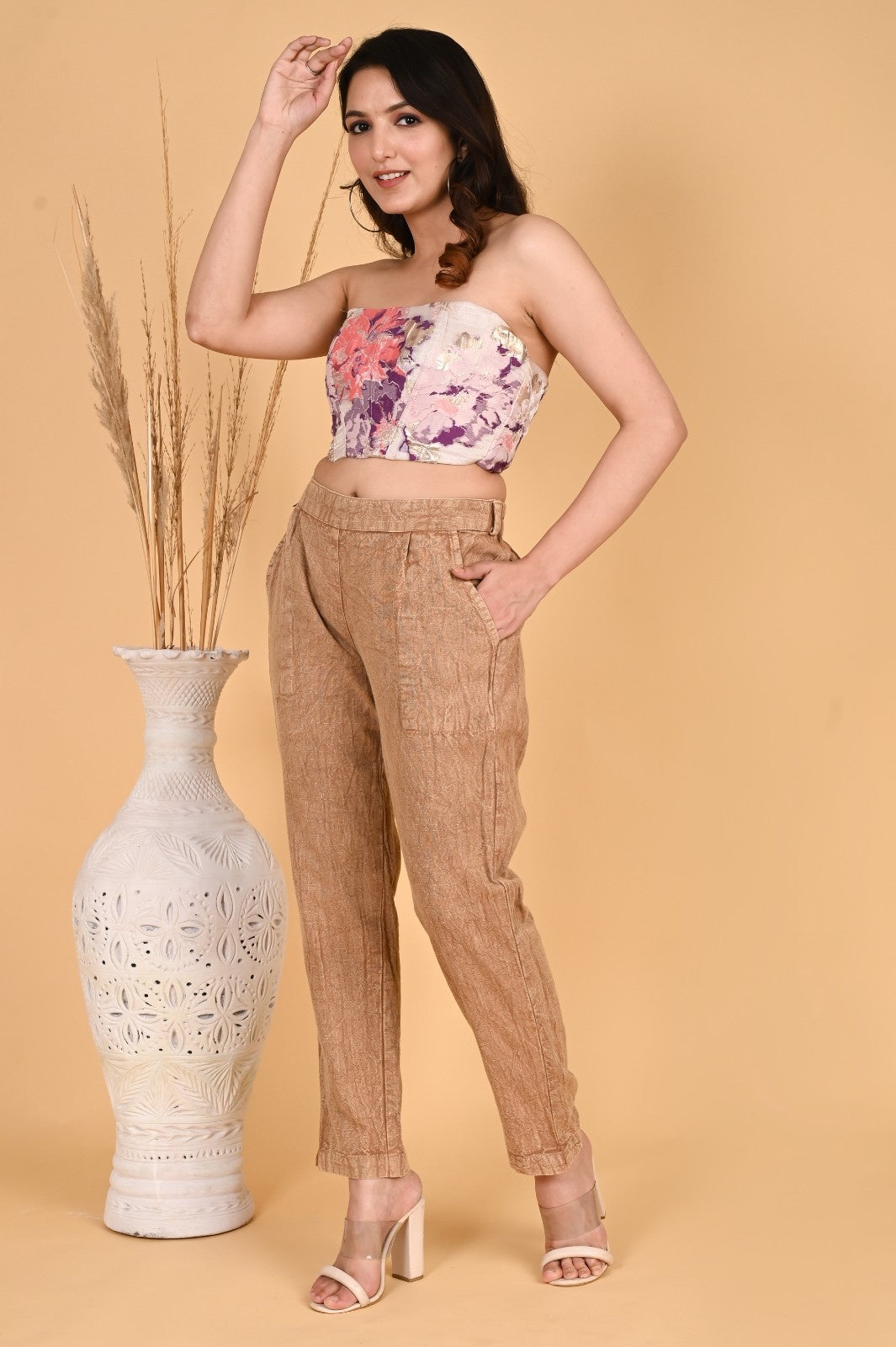 DENIM COTTON PANTS