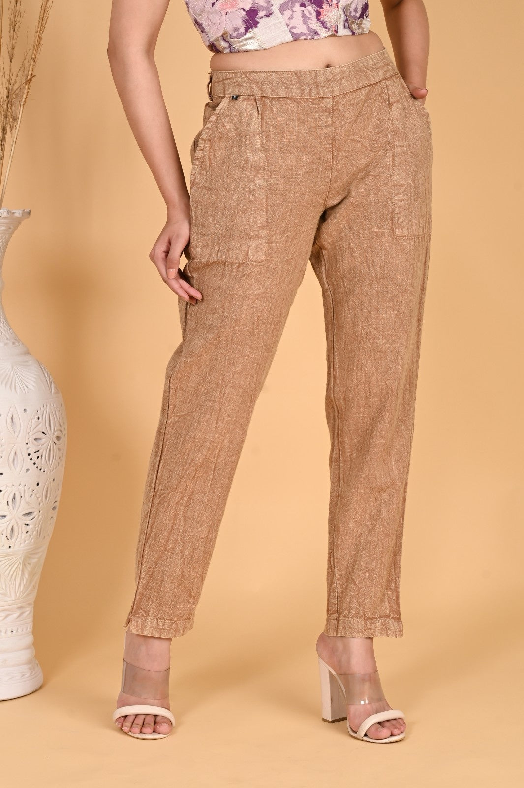DENIM COTTON PANTS
